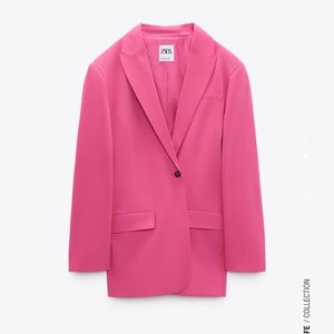 NEW ZARA PINK OVERSIZED BLAZER